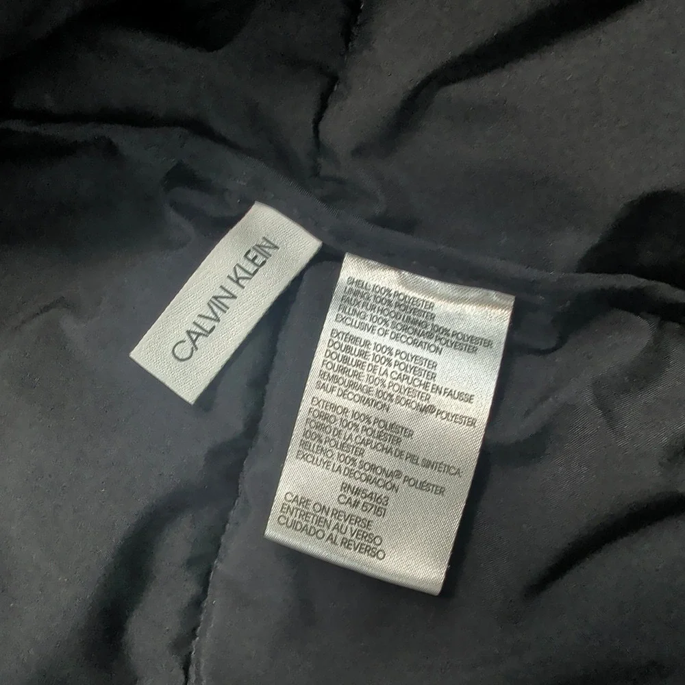 Calvin Klein Men XXL Black Puffer Jacket Sorona Aura Insulated Hooded Parka Coat